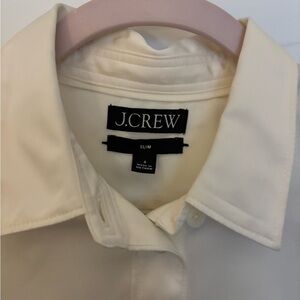 J. Crew Slim-Fit White/cream Slim Fit Button-Down Shirt NWOT.